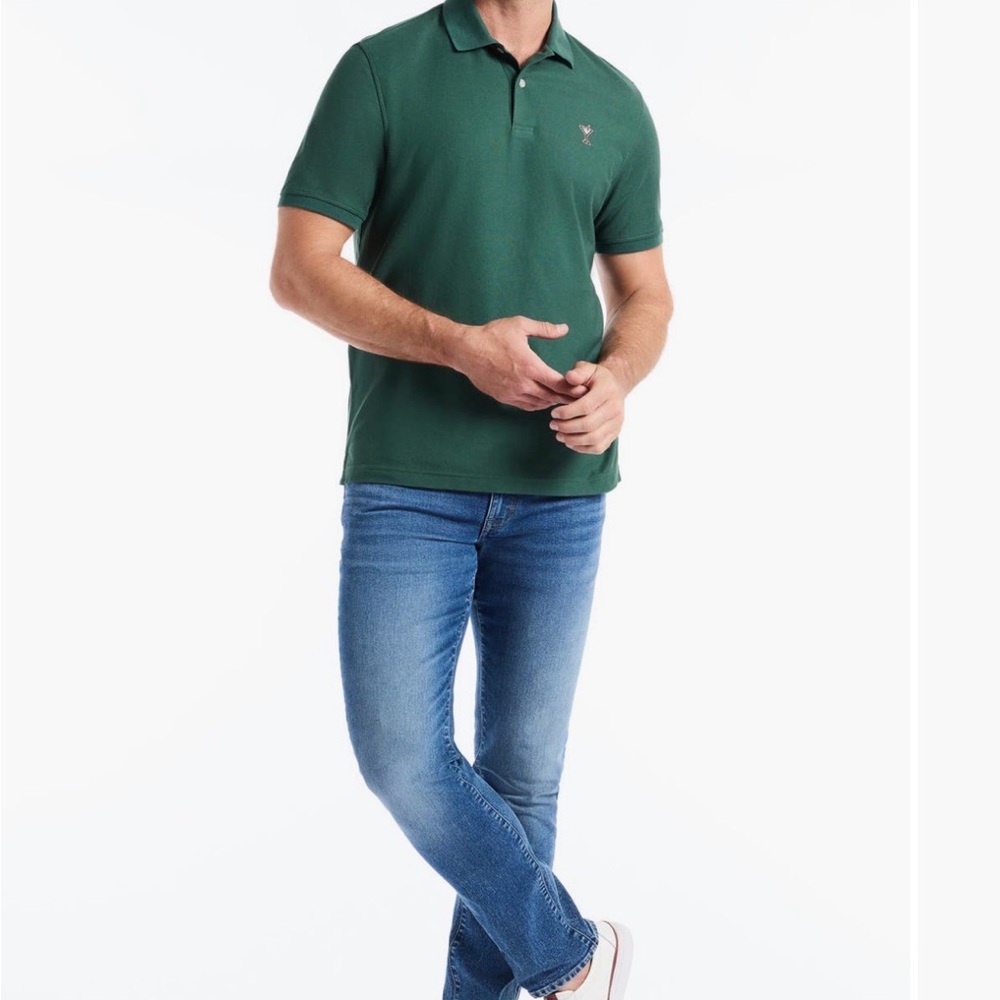 NWT Robert Graham Belvar Men's Green Polo Embroidered Cocktail Motif M & L